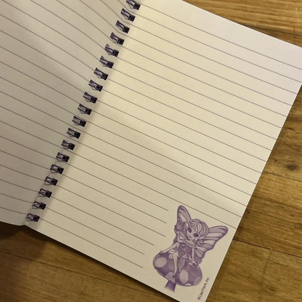 Lisa Frank Tropical Rainbow Fairy Layla Butterfly Spiral Notebook Paper D3